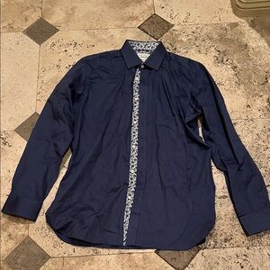Ted Baker Navy Blue Casual Button Down Shirt